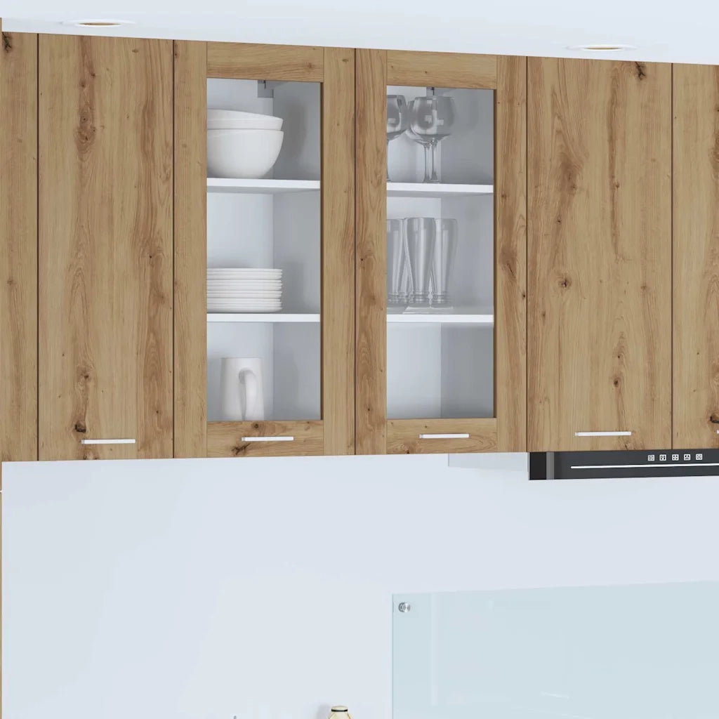 Armadio pensile | Mobile da Cucina 2 pz Rovere artigianale 40 x 31 x 80 cm
