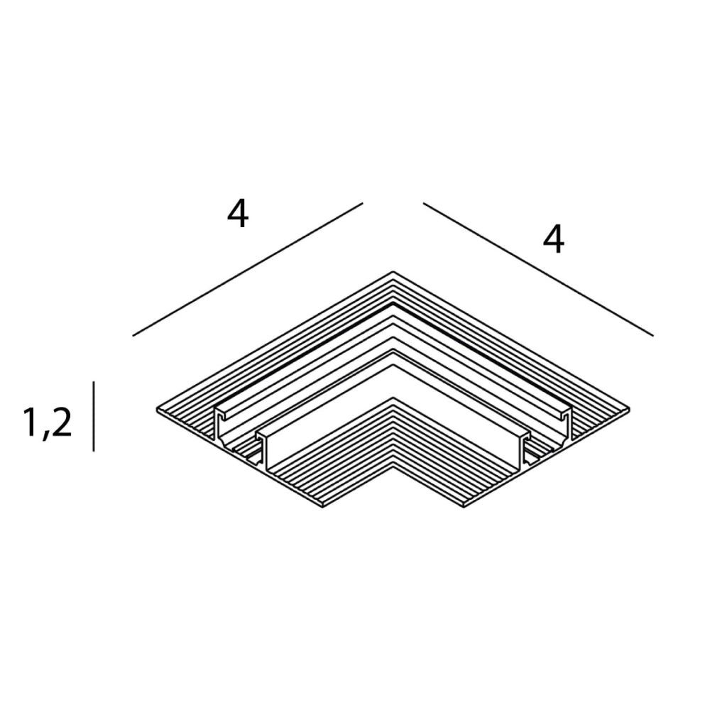 Staffa angolare nera MICRO11 per binari NT0001/NT0002 Maxlight