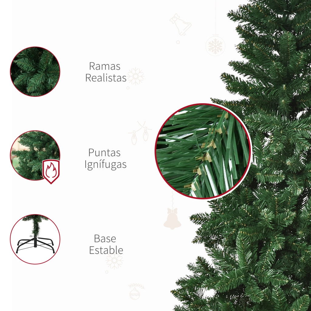 Albero di Natale Artificiale 150 cm Verde con Base Pieghevole ¨C Minimal ¨C 150 cm