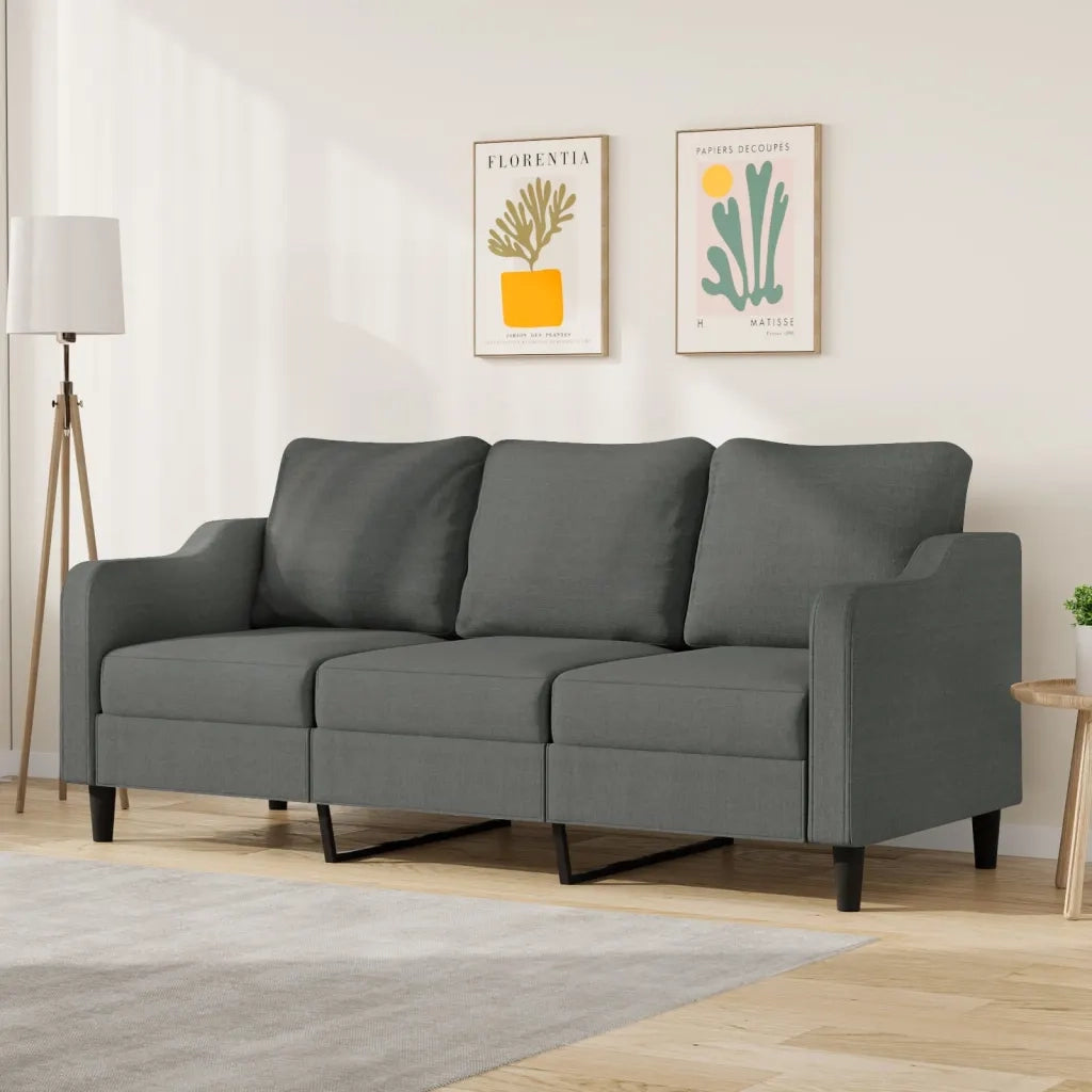 Divano a 3 Posti-Sofa 3 Posti Grigio Chiaro 180 cm in Tessuto 134004
