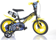 BICICLETTA DA BAMBINO DA 12" CON MASCHERINA FRONTALE E BORRACCIA DI BATMAN
