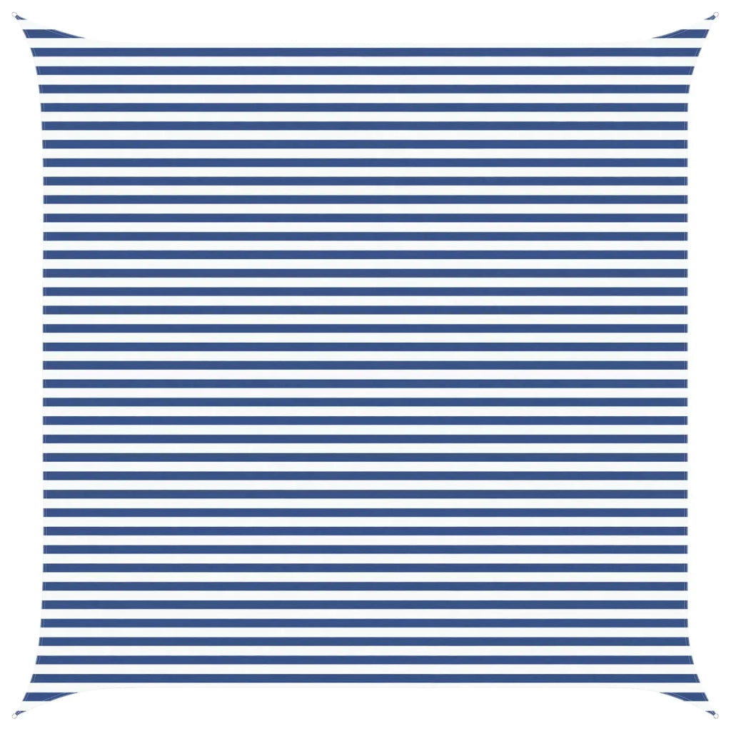 Telo Ombra da Esterno Blu e Bianco 5 x 5 m 42030988
