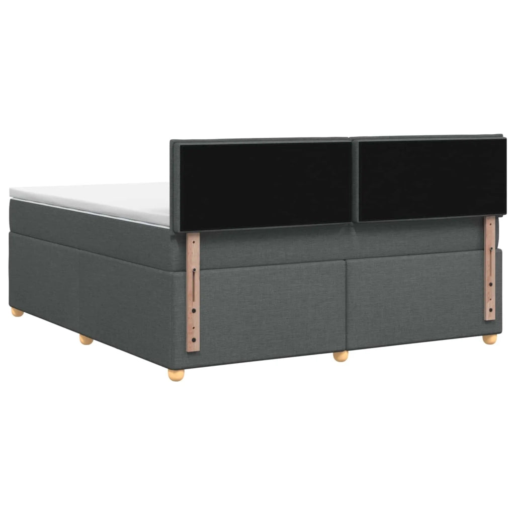 Letto box spring con materasso Grigio Scuro 140 x 200 cm 3450966