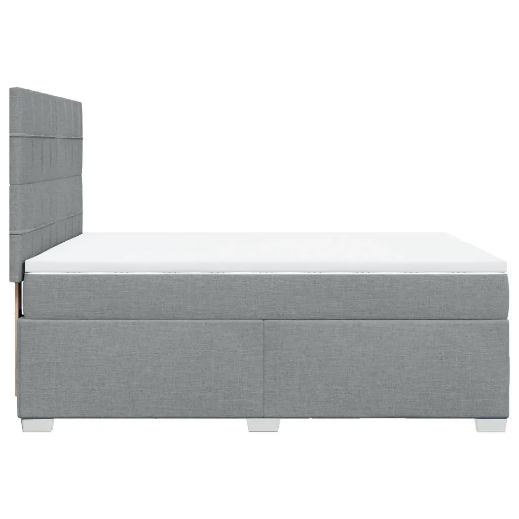 Giroletto a Molle con Materasso Grigio Chiaro 140x200cm Tessuto 3290511