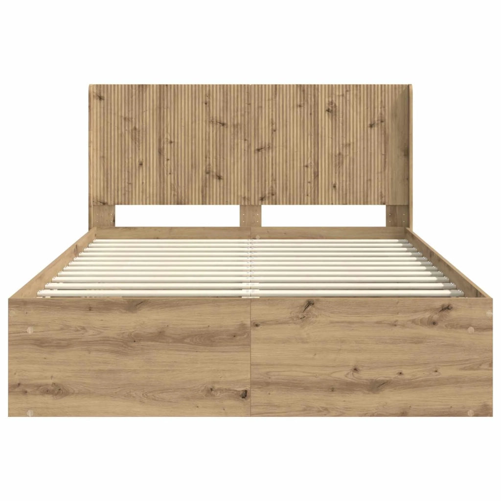 Letto da camera | Struttura del letto con stoccaggio e testata 3 pcs