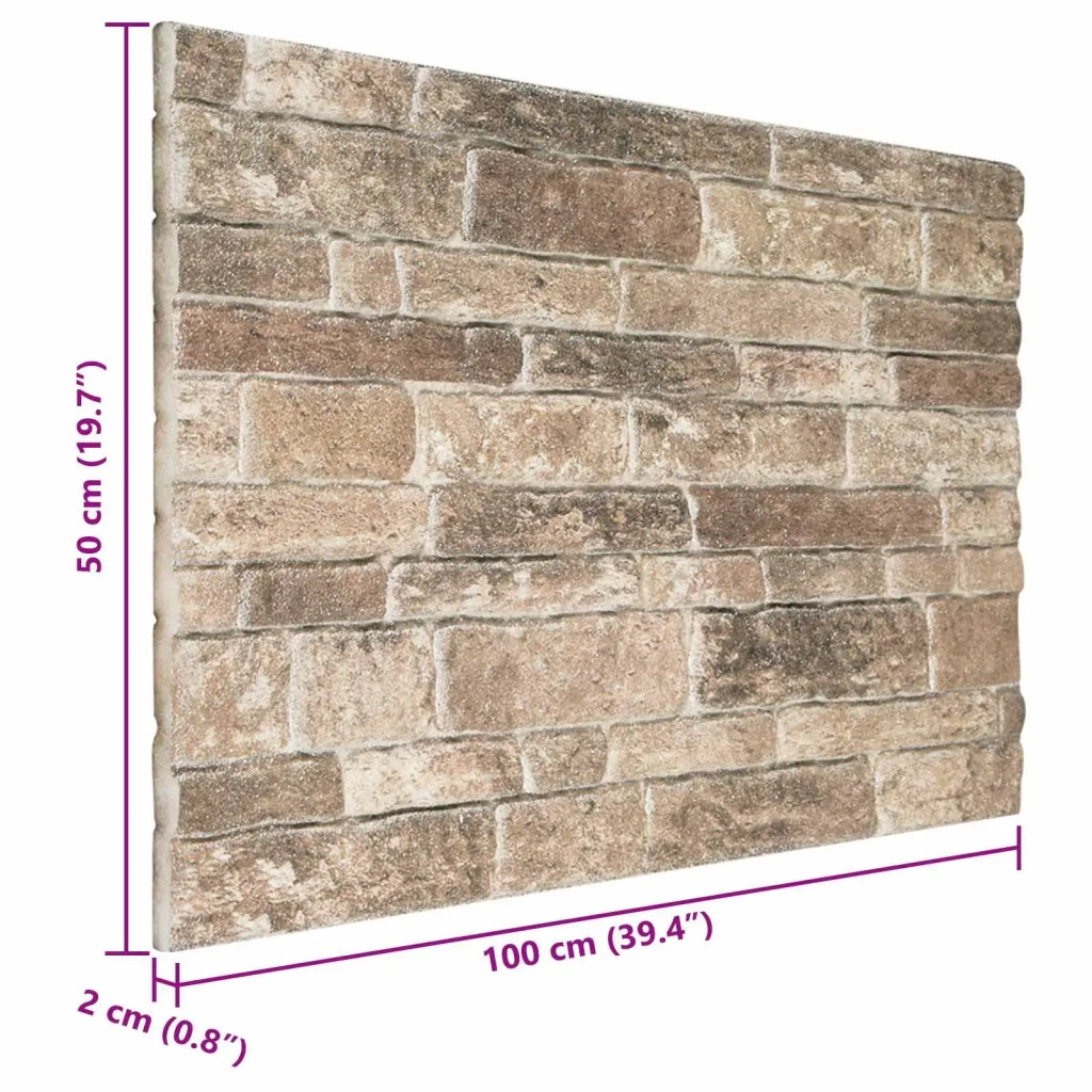 Pannelli da parete 10 pz 100 x 50 cm Multicolore Schiuma EPS 42046096
