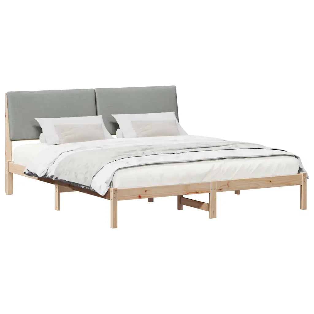 Struttura del Letto Marrone e grigio chiaro 200 x 200 cm