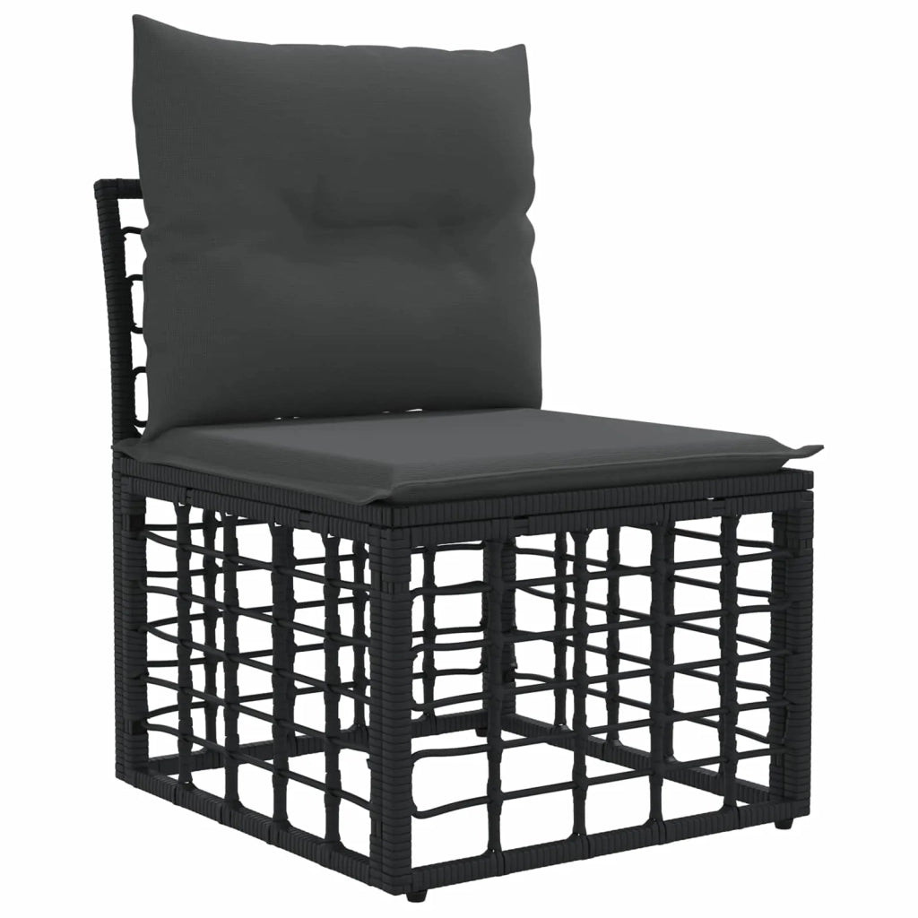 Set di divani da esterno Nero Poliestere 3437455
