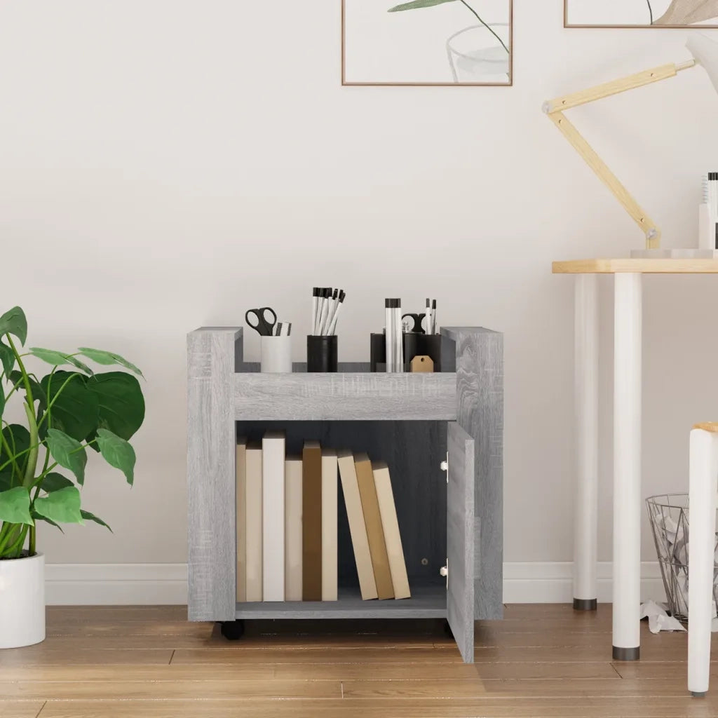 Carrello Scrivania Grigio Sonoma 60x45x60 cm Legno Multistrato CFW8059547