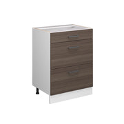 Vicco Base universale Grigio 60 cm con cassetti, senza piano di lavoro