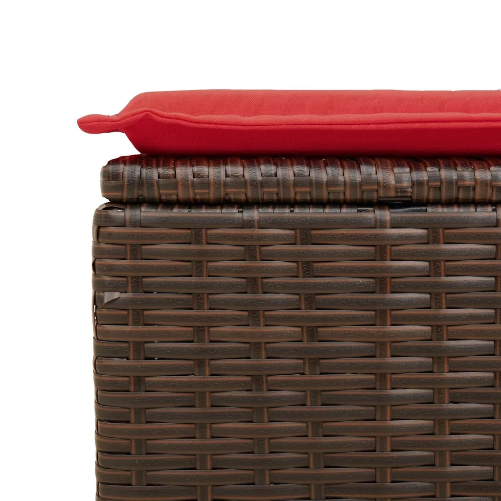 Set Divano Giardino 4 pz con Cuscini Marrone Polyrattan Acacia 3328667