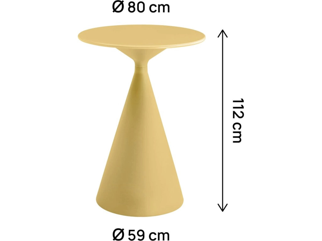 Tavolo bistrot da giardino ⌀80 cm "Néora" - Giallo