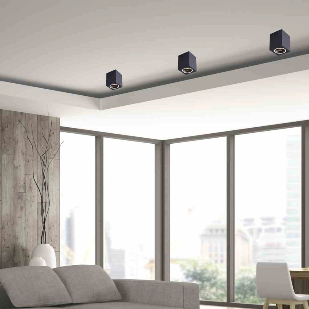 Faretto soffitto Eko-Light BIMA Ring GU10 nero 8cm