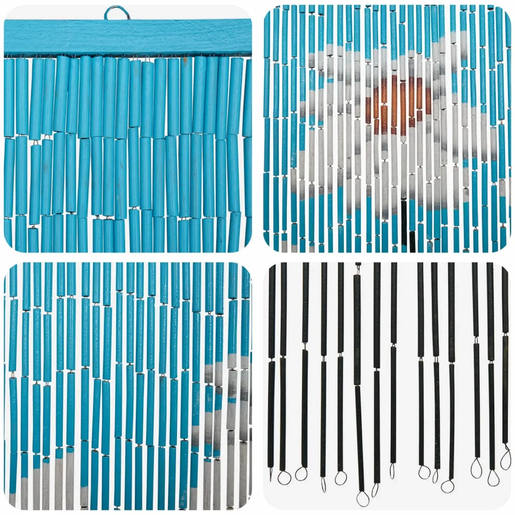 Tenda per Porta Antinsetti multicolore 200 x 100 cm Bambù 42030056