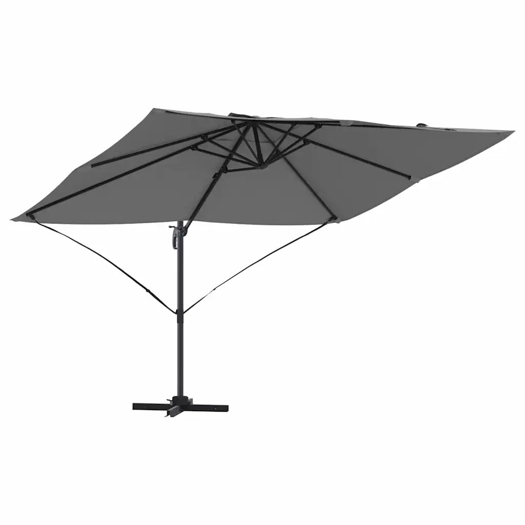 Ombrellone Antracite 351 x 250 x 260 cm Poliestere e Alluminio 42003345