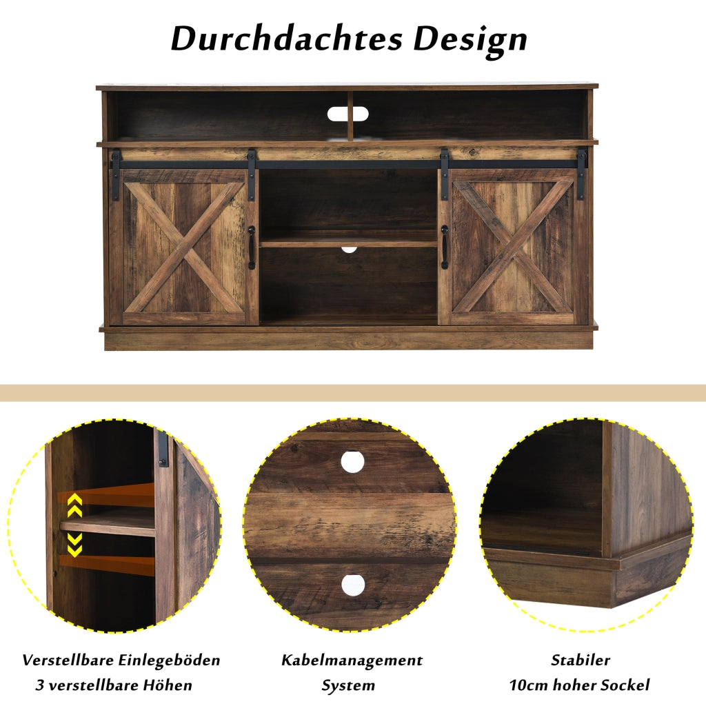 Credenza TV marrone in truciolare lunghezza 148 cm