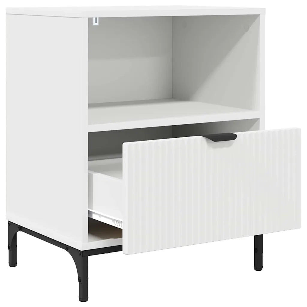 Armadio da Notte 2 pcs Bianco 49 x 36 x 61 cm Legno multistrato 883475