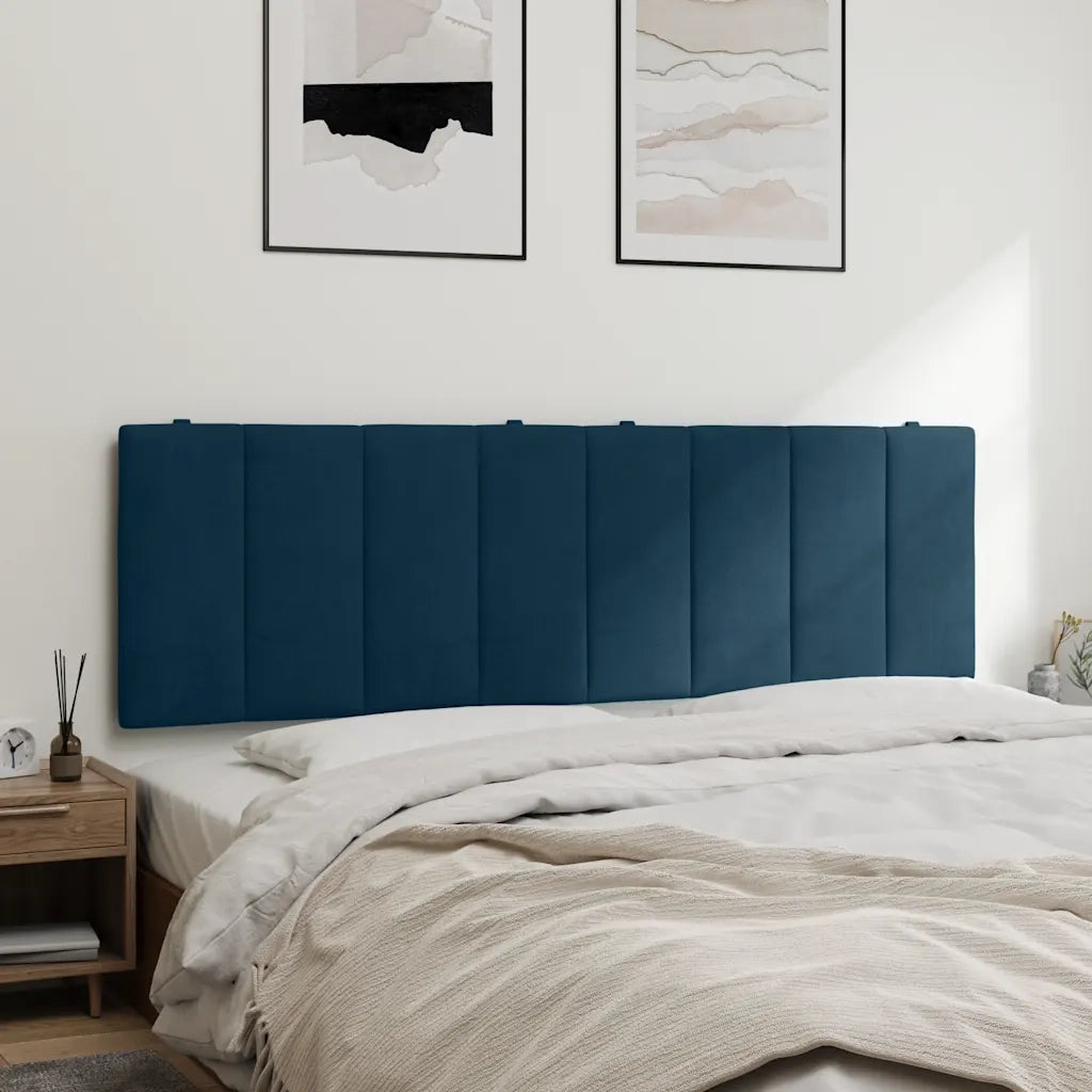 Cuscino Testiera Hanko Blu 160 cm in Velluto 374679