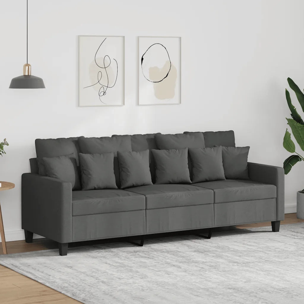 Divano a 3 Posti-Sofa 3 Posti Grigio Chiaro 180 cm in Tessuto 449614