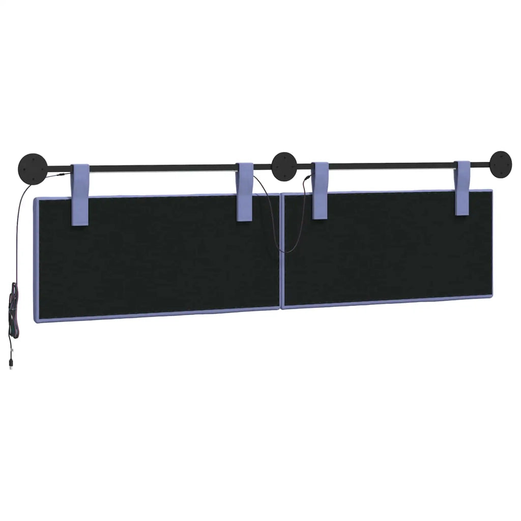 Testiera sospesa Con luce LED Blu jeans Tessuto 3424813