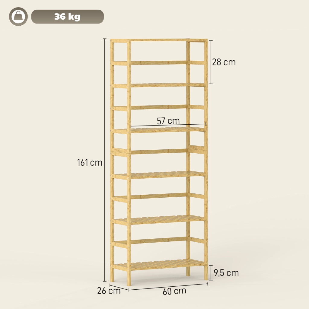 Libreria a scaffali in bamb¨´ ¨C Minimal ¨C 6 livelli naturale