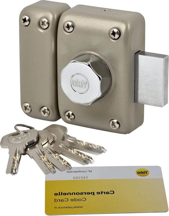 Chiusura porta pulsante apertura interna esterna - diametro cilindro 23 mm lunghezza 40 mm 6 pennen - YV26BT-40 - anti-sforzo anti-bilanciamento - 5 chiavi
