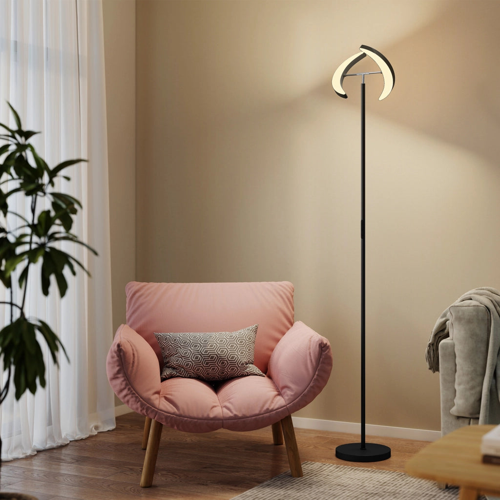 Lampada da terra RGB regolabile e orientabile ¨C zephmum ¨C Nero