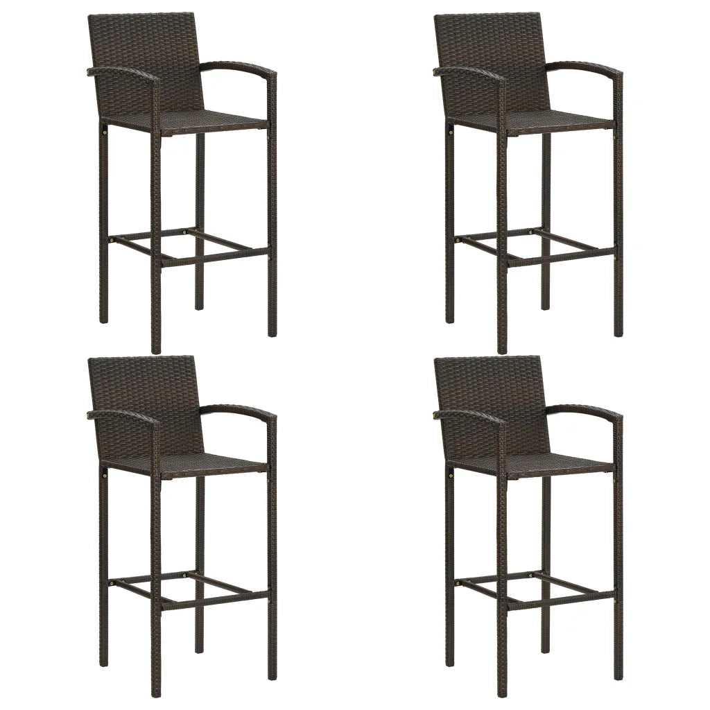 Set Bar da Giardino 5 pz Marrone 3067955