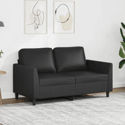 Divano a 2 Posti-Sofa 2 Posti Nero 120 cm in Similpelle 812669