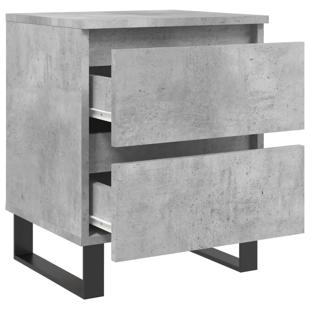 Comodino-Tavolino da notte Grigio Cemento 40x35x50 cm in Legno Multistrato 923406