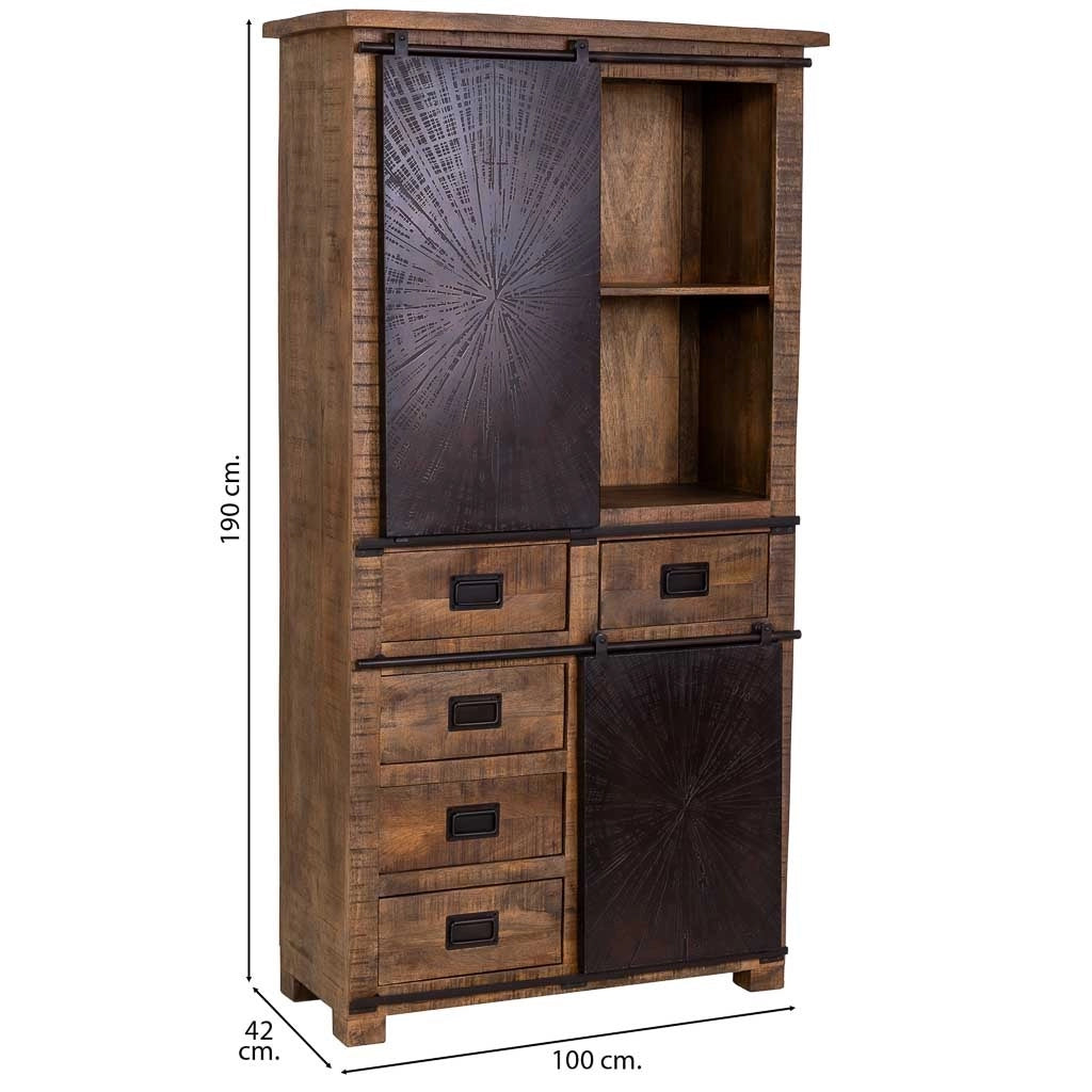 Armadio in legno marrone 100x42x190h cm