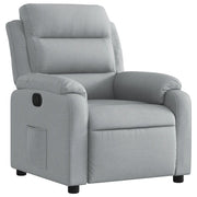 Poltrona | Sedia Relax reclinabile in tessuto grigio chiaro