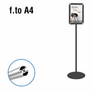 Porta Comunicazioni con Cornice A4 NERA - Bifacciale Alluminio