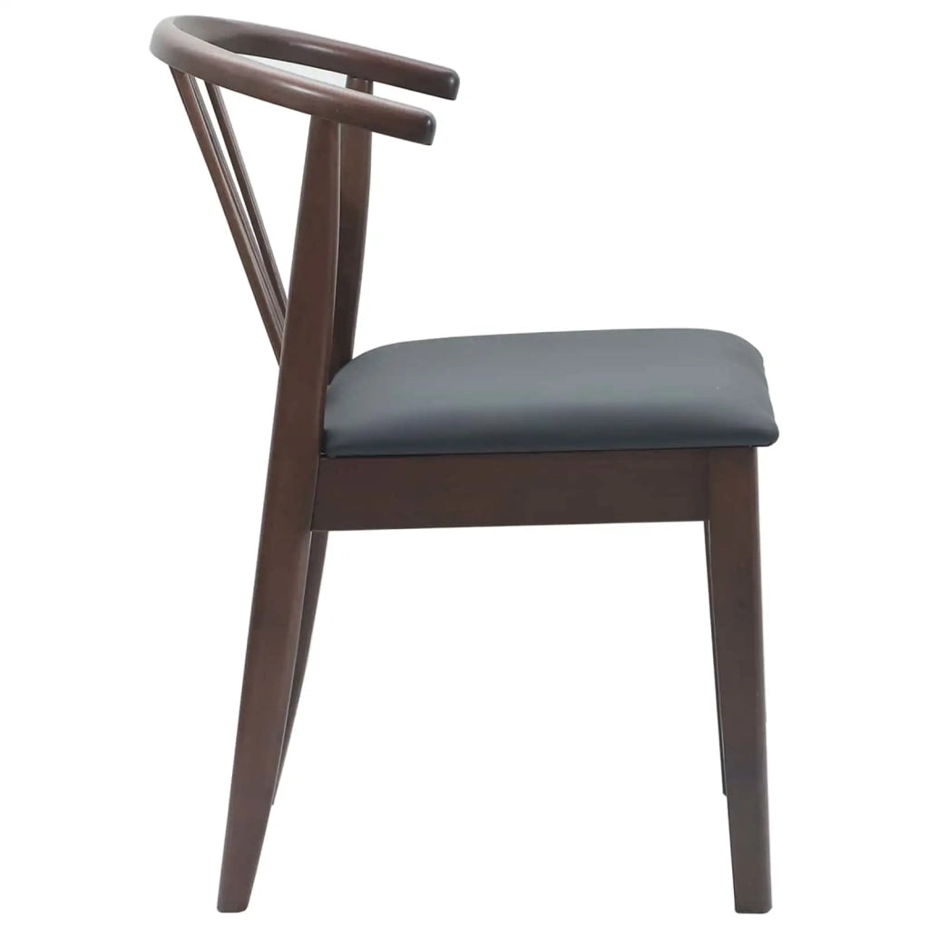 Sedia da pranzo 2 pcs Marrone chiaro e nero