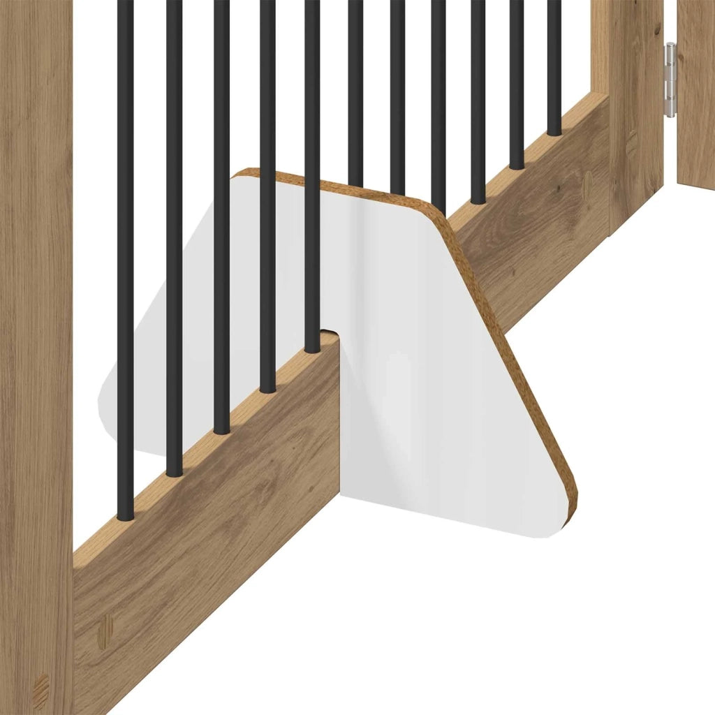 Cancello per cani pieghevole con supporti 4 pz 401 cm 892120