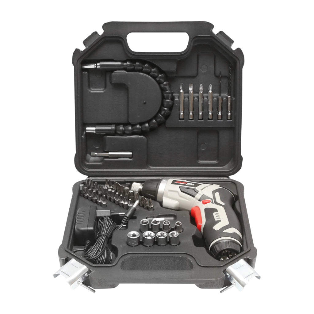 Trapano e avvitatore elettrico con batteria da 4V 1300 mAh e 45 accessori Joustmax