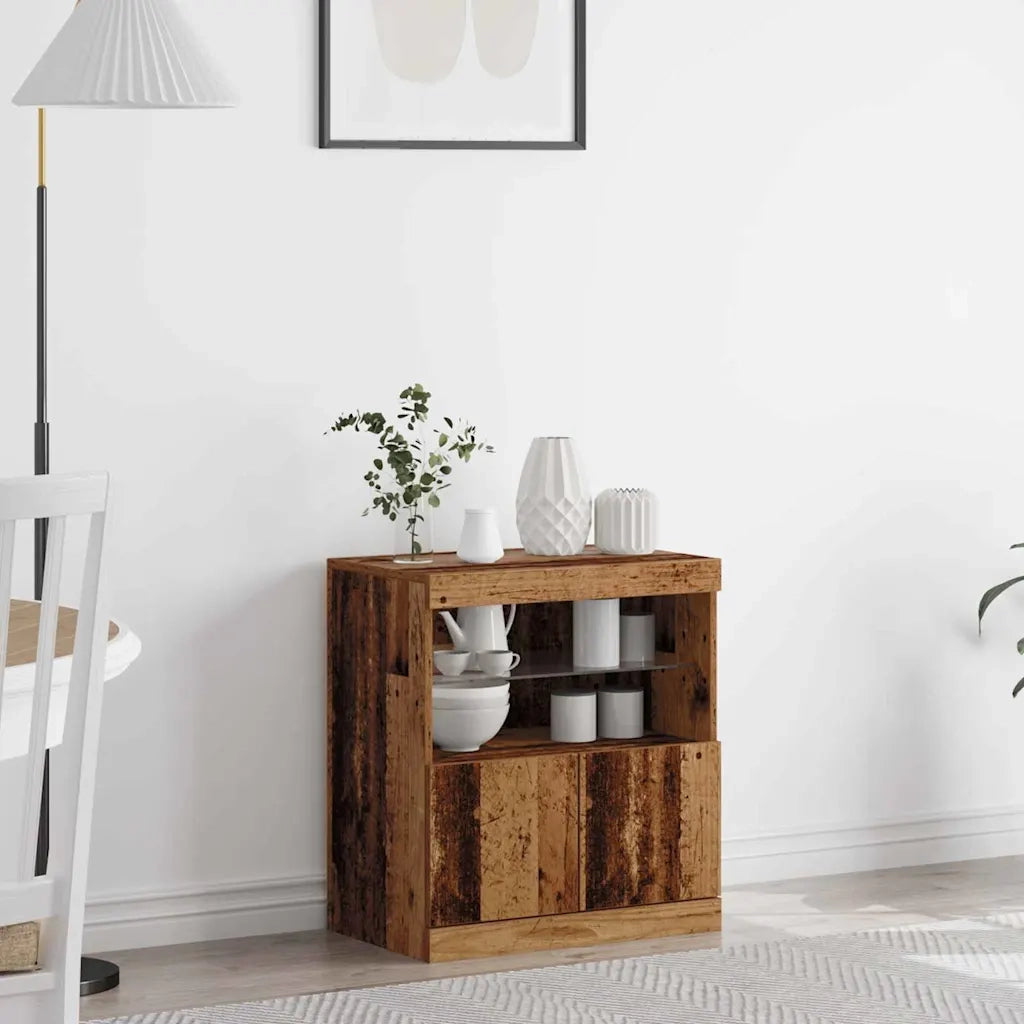 Madia LED Marrone 60,5 x 37 x 67 cm Legno multistrato 863027
