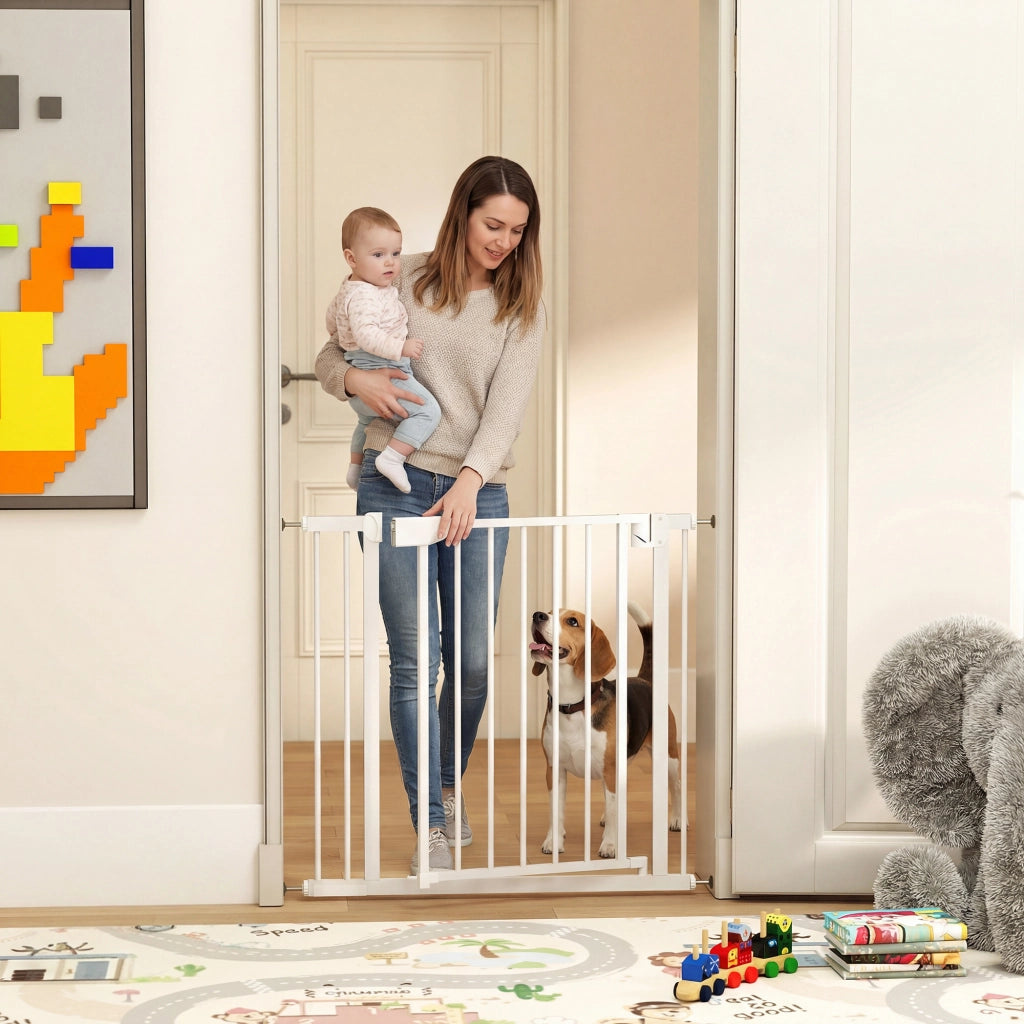 Barriera di Sicurezza per Bambini e Cani ¨C Minimal ¨C Bianco 76-88 cm