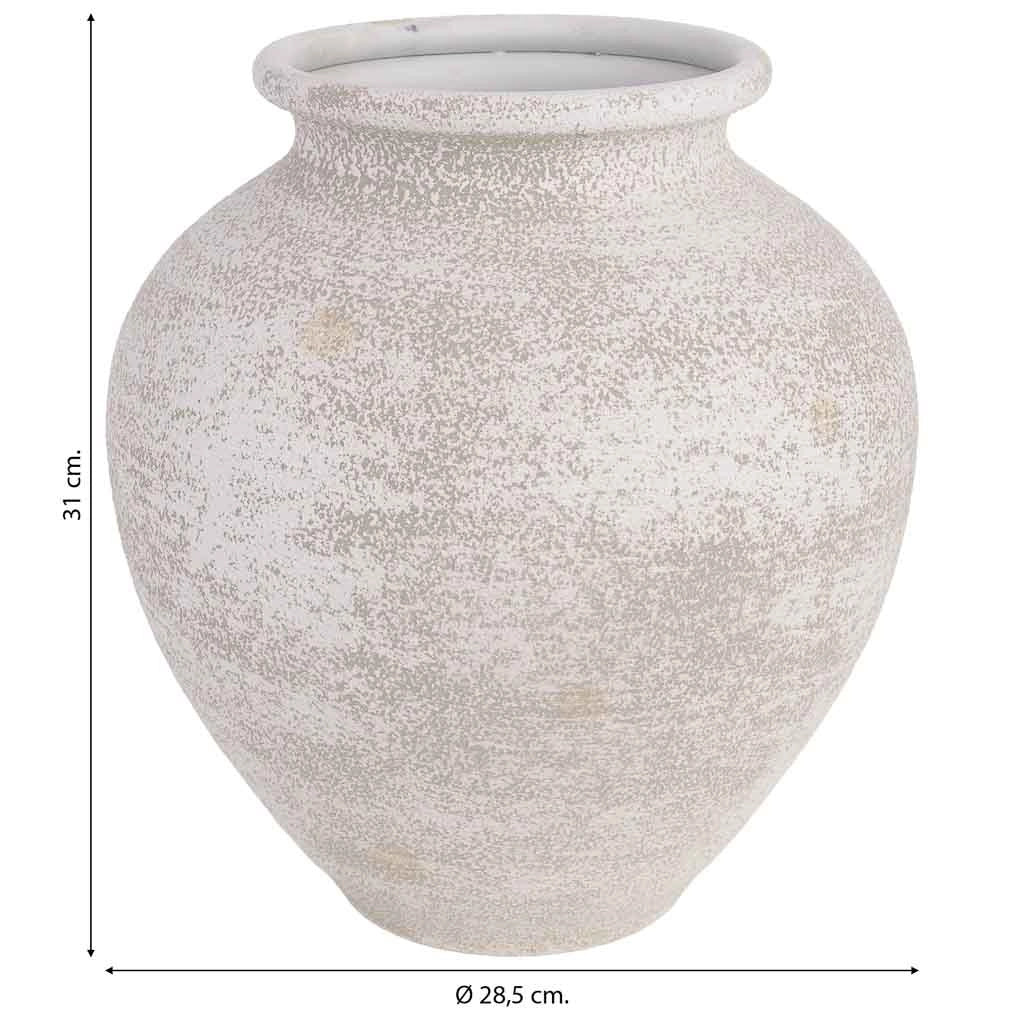 Vaso in metallo grigio 28,5x28,5x31h cm