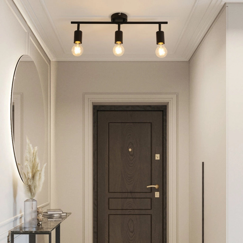 ZMH Faretto da soffitto neri E27 orientabili 350° vintage per camera letto