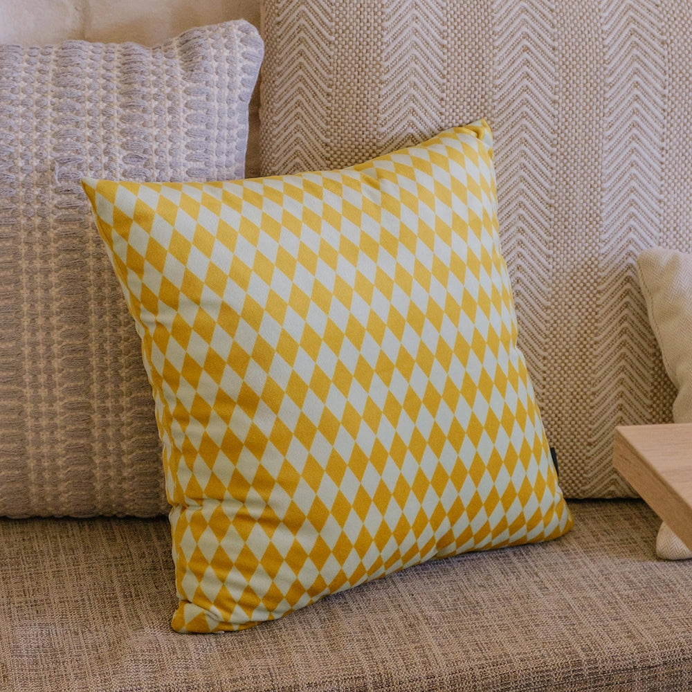 FODERA CUSCINO 40X40 IN TESSUTO VELLUTATO GIALLO