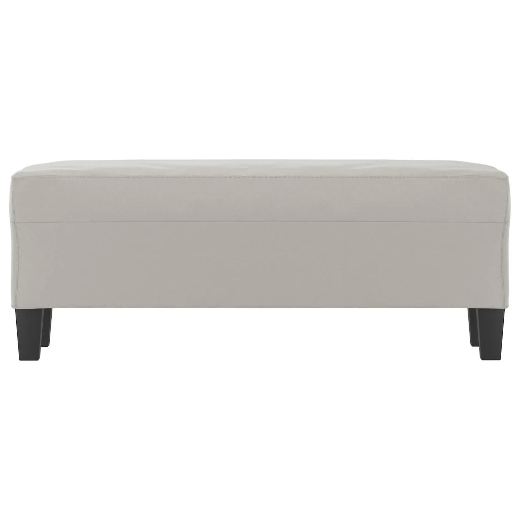 Panca-Sgabello Grigio Chiaro 100x35x41 cm in Microfibra
