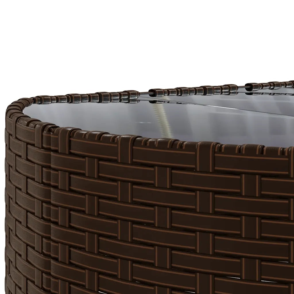 Set Divani da Giardino 10pz con Cuscini in Polyrattan Marrone 3308413