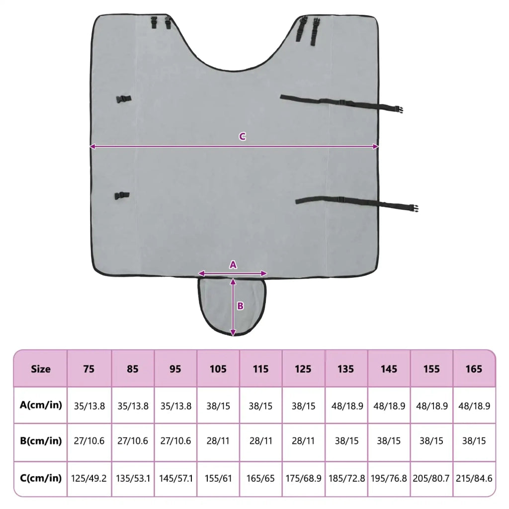 Coperta per Cavalli Grigio chiaro e rosa completo 145 cm 42013224