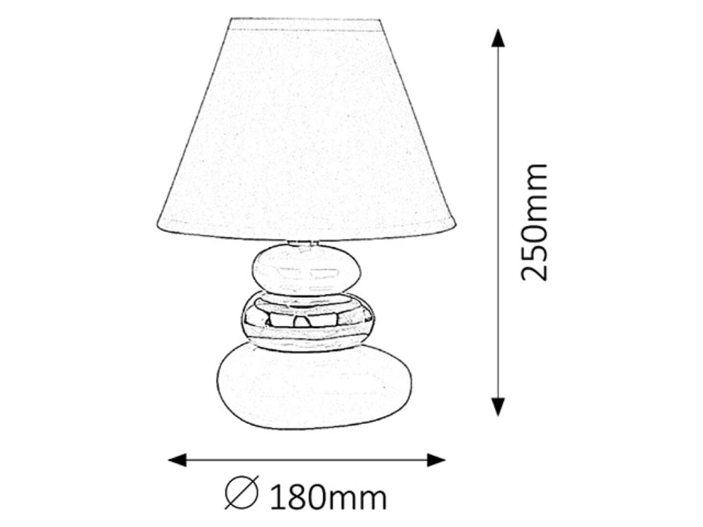 Lampada da tavolo Salem con paralume nera E14 Rabalux