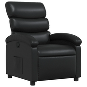 Poltrona | Sedia Relax Reclinabile Nera in Similpelle