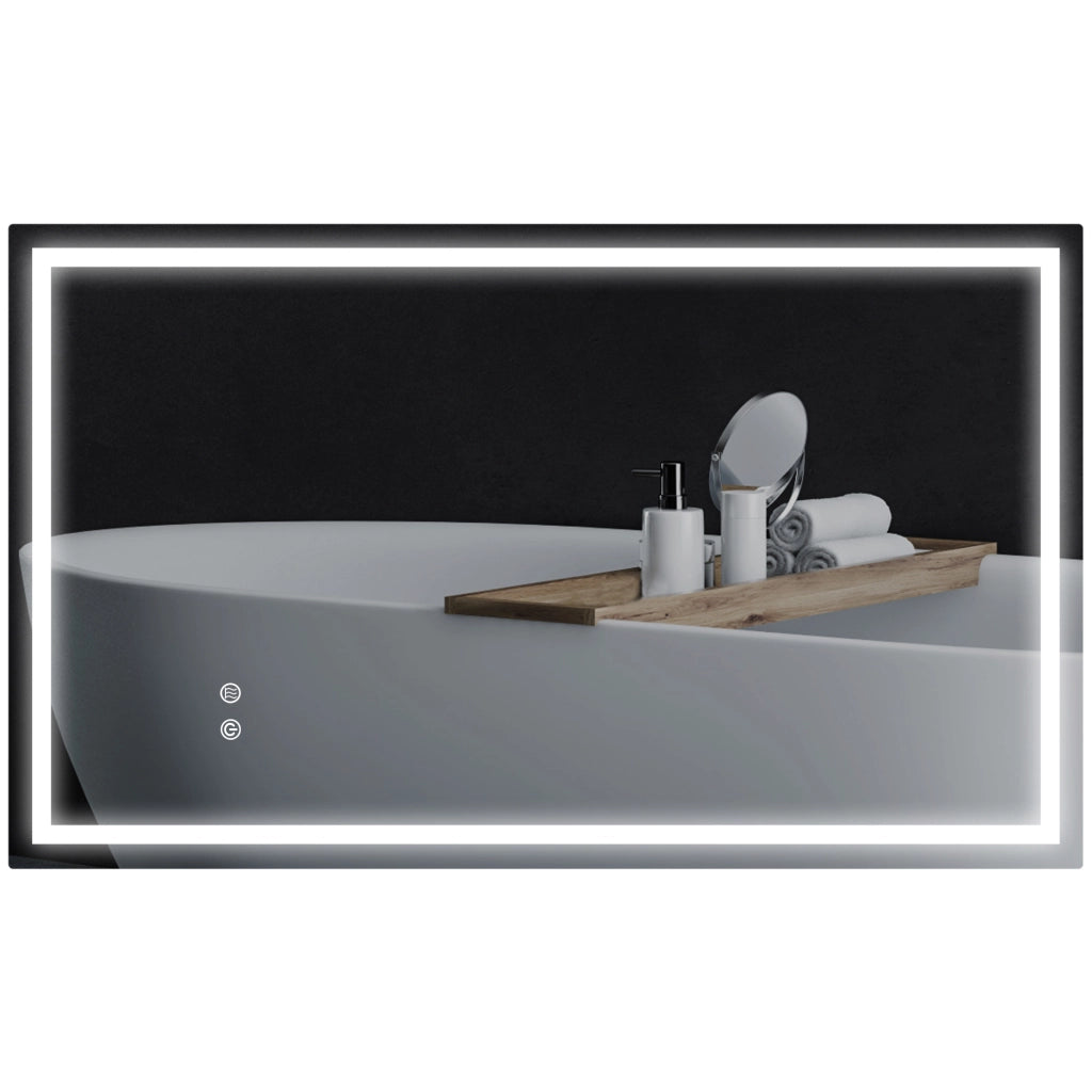 Specchio da Bagno LED con Antiappannante ¨C Minimal ¨C 100x60 cm