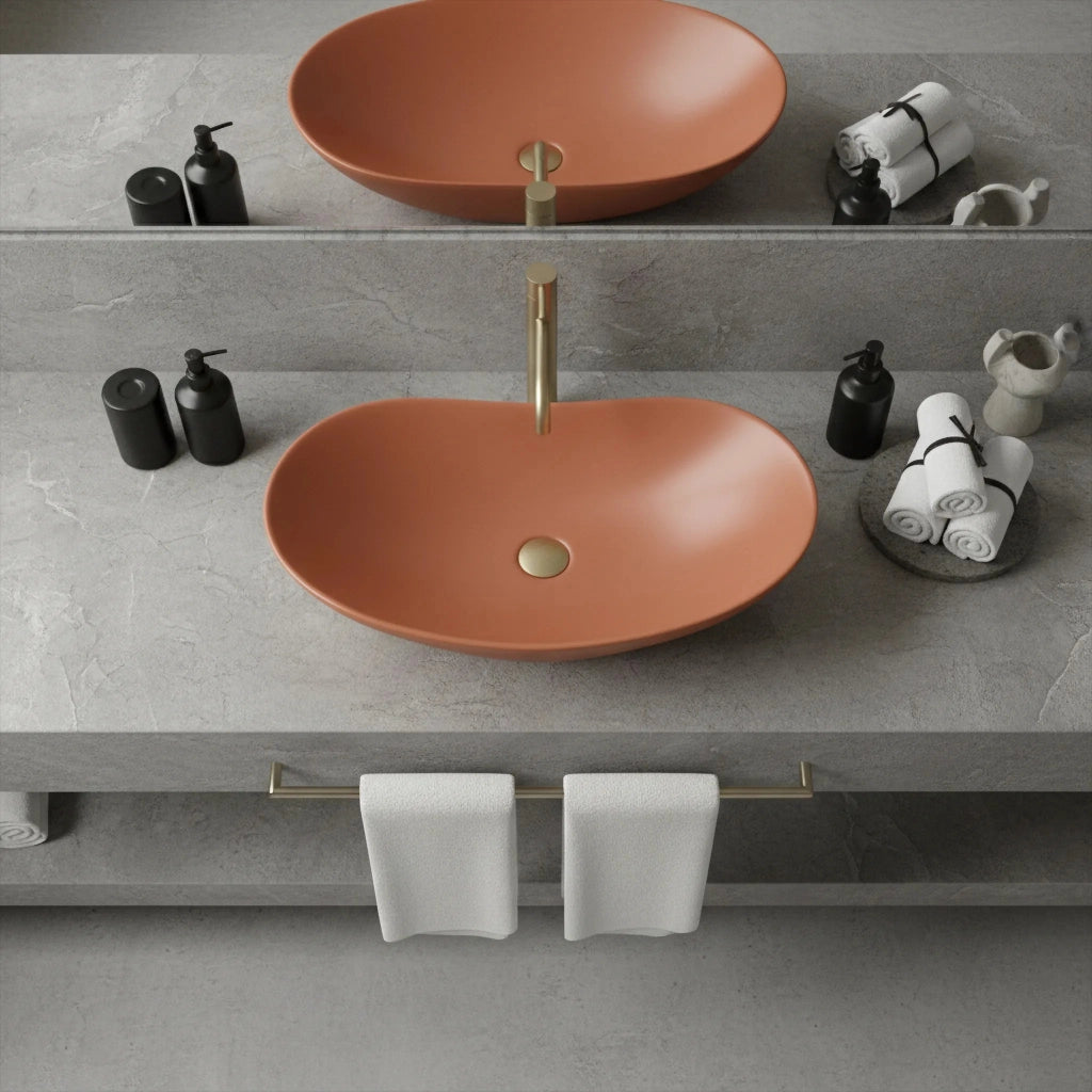 Lavabo Da Appoggio Rea Royal Cinnamon Matt