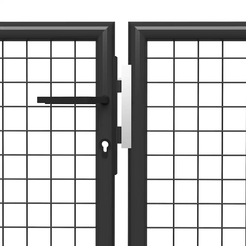Cancello da Giardino in Acciaio 350x150 cm Antracite 144325