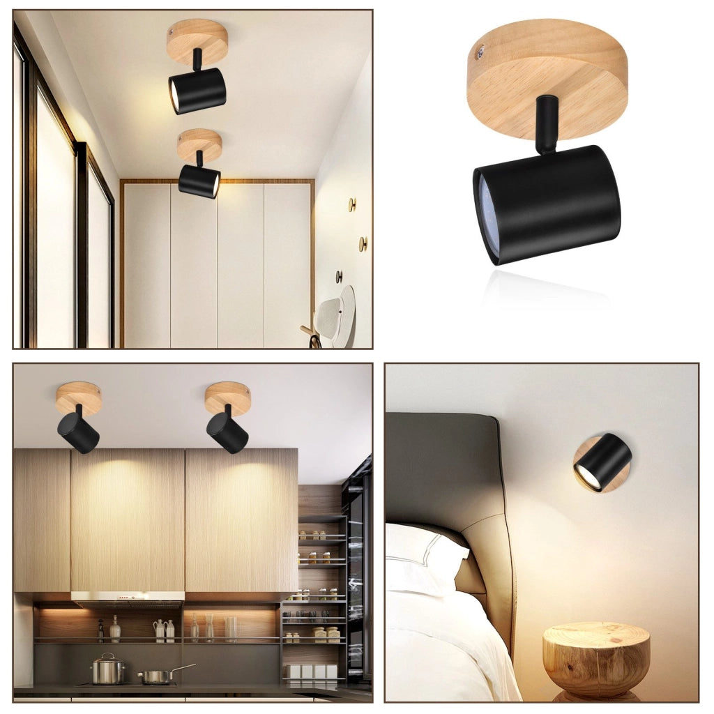 ZMH Faretto da soffitto 1 luce GU10 girevole 350° per corridoio